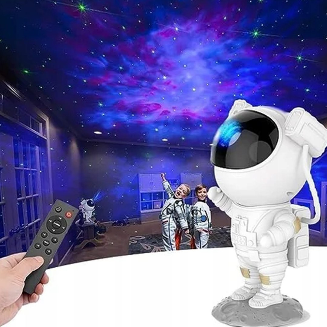 PROJEKTOR GWIAZD LAMPKA NOCNA RZUTNIK LED ASTRONAUTA KOSMONAUTA + PILOT + Darmowa dostawa