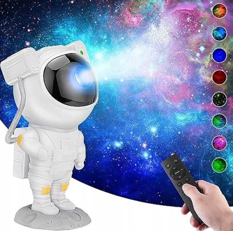 PROJEKTOR GWIAZD LAMPKA NOCNA RZUTNIK LED ASTRONAUTA KOSMONAUTA + PILOT + Darmowa dostawa