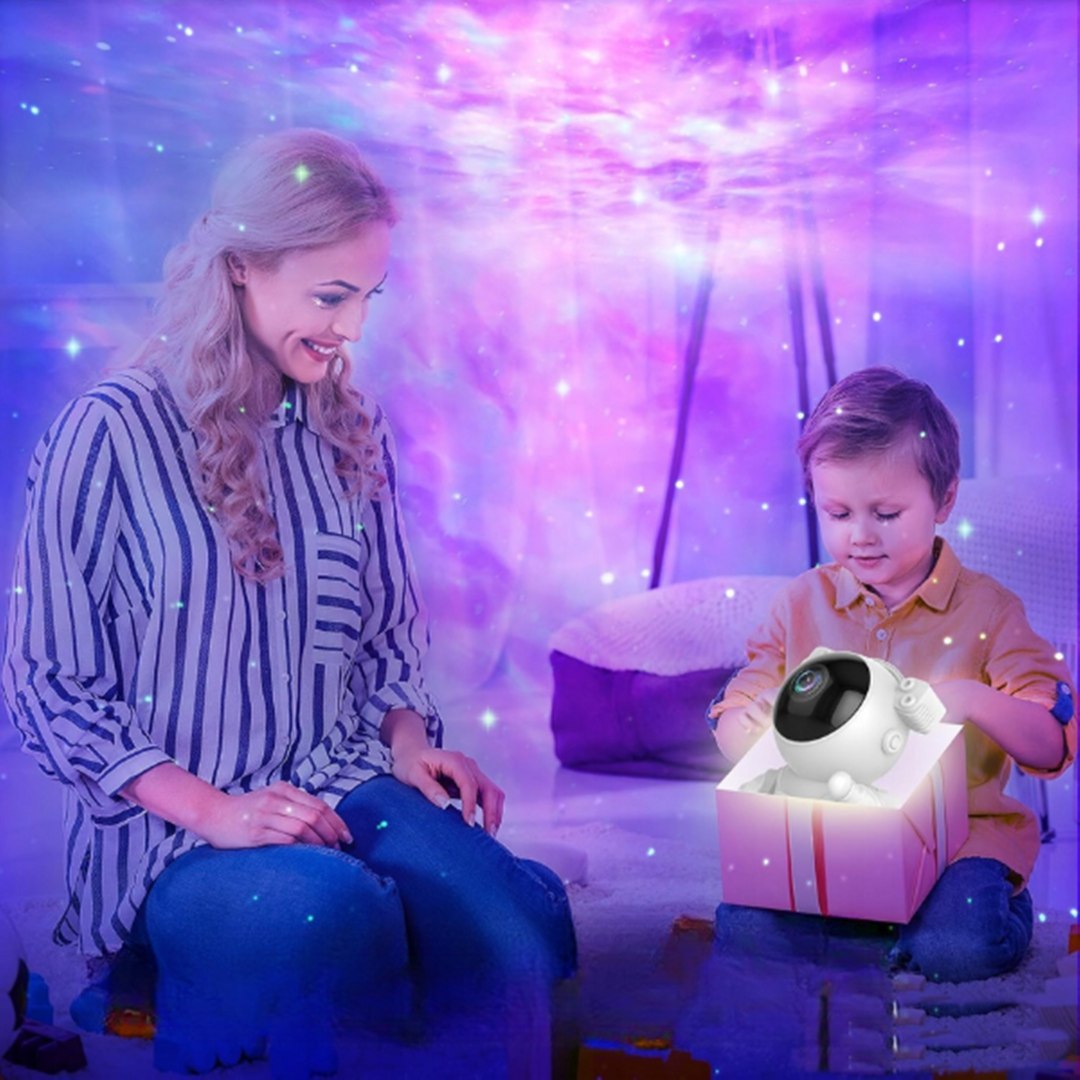 PROJEKTOR GWIAZD LAMPKA NOCNA RZUTNIK LED ASTRONAUTA KOSMONAUTA + PILOT + Darmowa dostawa